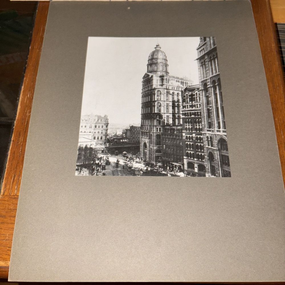 Vintage World Building & Park Row New York Mounted American Architecture Photo